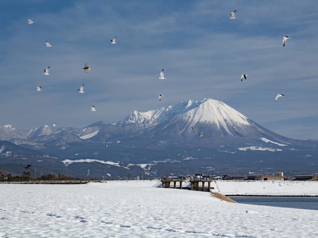 大山の雪①