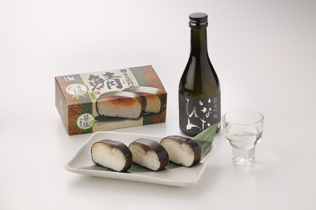 【稲田本店】純米吟醸 いなたひめ 強力、【米吾】吾左衛門鮓 鯖